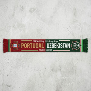 Global Soccer Event 2026 Portugal Vs Uzbekistan Football Scarf Split Design