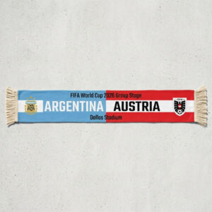 Global Soccer Event 2026 Argentina Vs Austria Football Scarf Group Stage