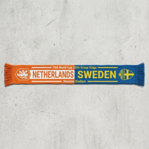 Global Soccer Event 2026 Netherlands Vs Sweden Football Scarf Contrast Style