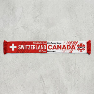 Global Soccer Event 2026 Switzerland Vs Canada Football Scarf BC Place