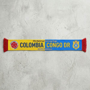Global Soccer Event 2026 Colombia Vs Congo DR Football Scarf Team Emblems