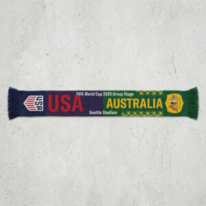 Global Soccer Event 2026 USA Vs Australia Football Scarf National Emblems