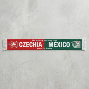 Global Soccer Event 2026 Czechia Vs Mexico Football Scarf City Stadium