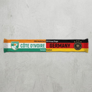 Global Soccer Event 2026 Côte D’Ivoire Vs Germany Football Scarf Color Block