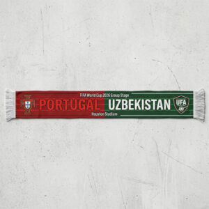 Global Soccer Event 2026 Portugal Vs Uzbekistan Football Scarf Official Logo