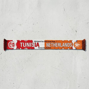 Global Soccer Event 2026 Tunisia Vs Netherlands Football Scarf Gameday Knit