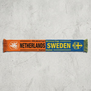 Global Soccer Event 2026 Netherlands Vs Sweden Football Scarf Bold Typography