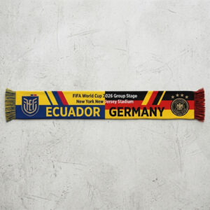 Global Soccer Event 2026 Ecuador Vs Germany Football Scarf Stadium Print