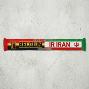 Global Soccer Event 2026 Belgium Vs IR Iran Football Scarf Bold Graphics