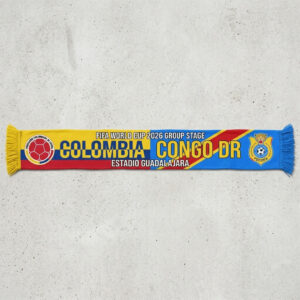 Global Soccer Event 2026 Colombia Vs Congo DR Football Scarf Match Souvenir