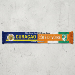 Global Soccer Event 2026 Curaçao Vs Côte d’Ivoire Football Scarf Dual Color