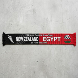 Global Soccer Event 2026 New Zealand Vs Egypt Football Scarf National Emblems
