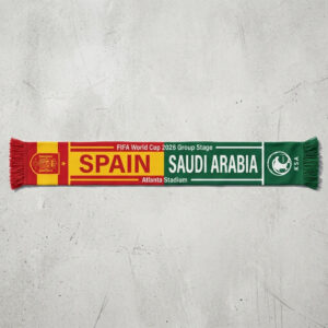 Global Soccer Event 2026 Spain Vs Saudi Arabia Football Scarf Color Contrast