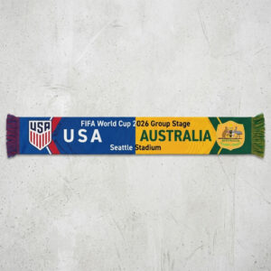 Global Soccer Event 2026 USA Vs Australia Football Scarf Two Tone