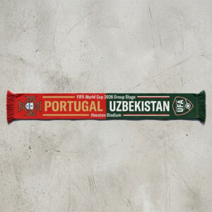 Global Soccer Event 2026 Portugal Vs Uzbekistan Football Scarf Fringed Ends