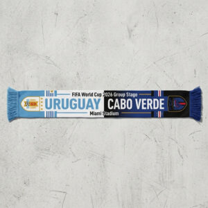 Global Soccer Event 2026 Uruguay Vs Cabo Verde Football Scarf Split Design