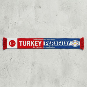 Global Soccer Event 2026 Turkey Vs Paraguay Football Scarf Stadium Edition
