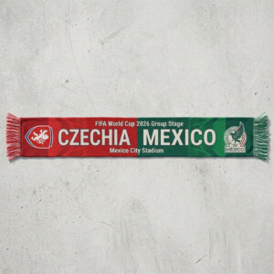 Global Soccer Event 2026 Czechia Vs Mexico Football Scarf Fringed Ends