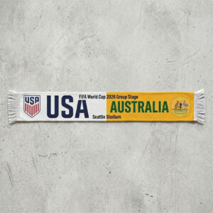 Global Soccer Event 2026 USA Vs Australia Football Scarf Match Souvenir