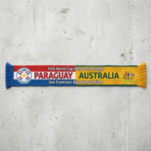 Global Soccer Event 2026 Paraguay Vs Australia Football Scarf Bold Print