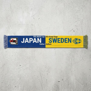 Global Soccer Event 2026 Japan Vs Sweden Football Scarf Team Emblems