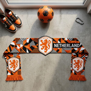 Netherlands Scarf Global Soccer Event 2026 With Intricate Geometric Pattern