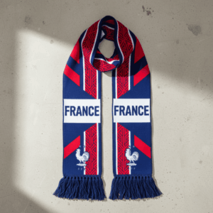 Global Soccer Event 2026 France Scarf Diagonal Chevron Design
