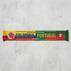 Global Soccer Event 2026 Colombia Vs Portugal Football Scarf Unique Graphic Pattern