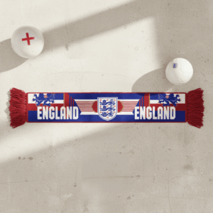 Global Soccer Event 2026 England Scarf Red Blue Asymmetry