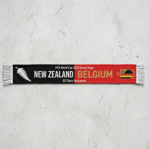 Global Soccer Event 2026 New Zealand Vs Belgium Football Scarf Dual Fringe