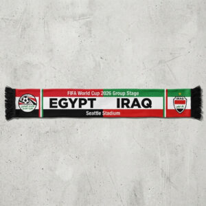 Global Soccer Event 2026 Egypt Vs Iraq Football Scarf Group Stage
