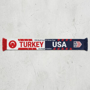 Global Soccer Event 2026 Turkey Vs USA Football Scarf Matchup Souvenir