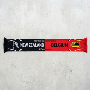 Global Soccer Event 2026 New Zealand Vs Belgium Football Scarf Matchup Souvenir