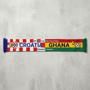 Global Soccer Event 2026 Croatia Vs Ghana Football Scarf Group Stage Souvenir