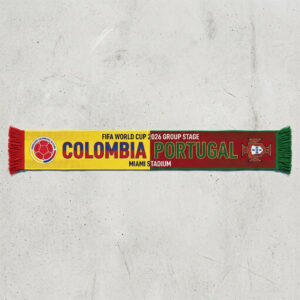 Global Soccer Event 2026 Colombia Vs Portugal Football Scarf Iconic Fan Apparel