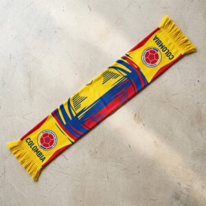 Global Soccer Event 2026 Colombia Scarf Flat Lay Concrete