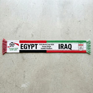 Global Soccer Event 2026 Egypt Vs Iraq Football Scarf Bold Print