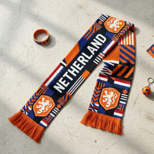 Netherlands Scarf Global Soccer Event 2026 Authentic Team KNVB Colors