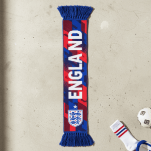 Global Soccer Event 2026 England Scarf Geometric Block Pattern