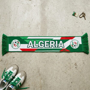 Global Soccer Event 2026 Algeria Scarf Fringed Knit Ends