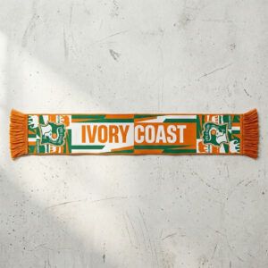 Ivory Coast Scarf Global Soccer Event 2026 Intricate Elephant Logo Panel