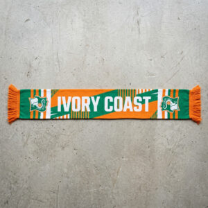 Ivory Coast Scarf Global Soccer Event 2026 Striking White Text Contrast