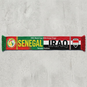 Global Soccer Event 2026 Senegal Vs Iraq Football Scarf Crests