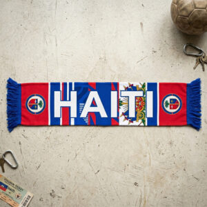 Global Soccer Event 2026 Haiti Scarf Bold White Lettering