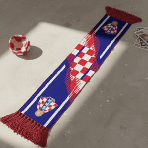 Global Soccer Event 2026 Croatia Scarf Central Checkerboard Burst