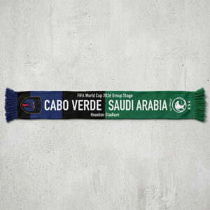 Global Soccer Event 2026 Cabo Verde Vs Saudi Arabia Football Scarf Blue Green