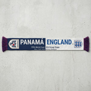 Global Soccer Event 2026 Panama Vs England Football Scarf Knit Fringe