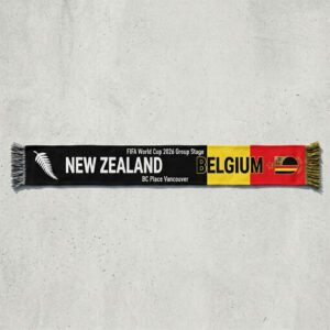 Global Soccer Event 2026 New Zealand Vs Belgium Football Scarf Nation Symbols