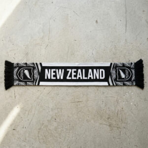 New Zealand Scarf Global Soccer Event 2026 Classic Black White Grey Colors