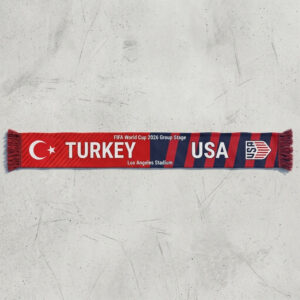 Global Soccer Event 2026 Turkey Vs USA Football Scarf Gameday Knit